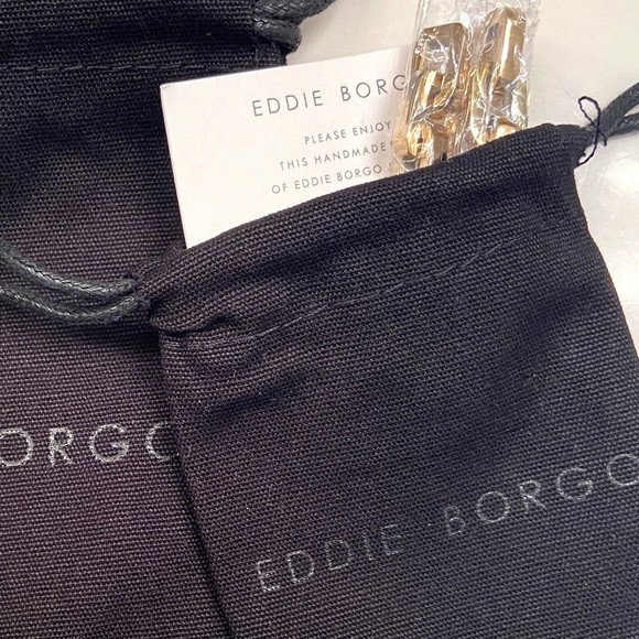 Eddie Borgo Gold Tone Supra Link Drop Earrings New - Picture 4 of 7